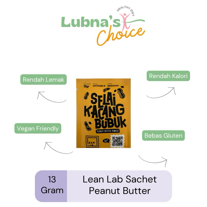

1 Sachet - Lean Lab Selai Kacang Bubuk 13 Gram