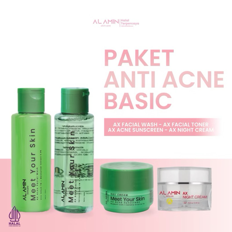 Alamin Skincare Paket Acne Basic 4pcs