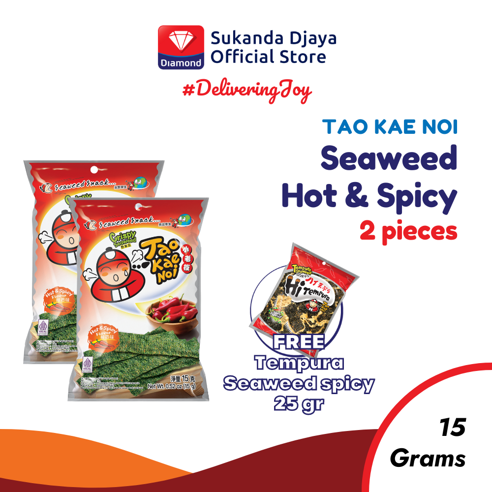 

Tao Kae Noi Crispy Seaweed Hot & Spicy Flavour 15 Gr