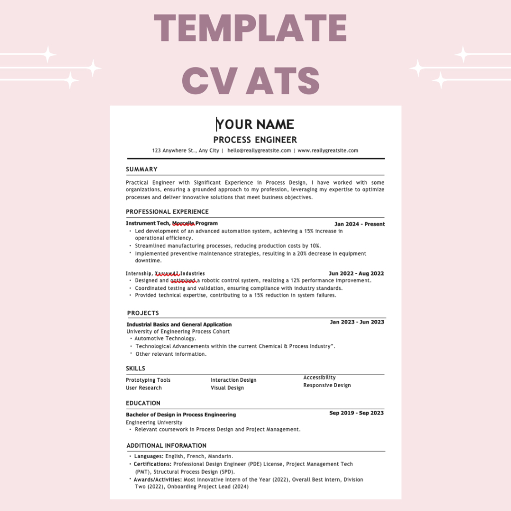 TEMPLATE CV ATS | CV ATS | CV ATS FRIENDLY
