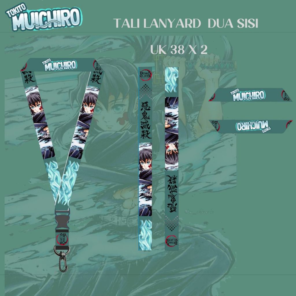 

STRAP LANYARD ID CARD Demon Slayer Muichiro Tokito Gantungan Kunci Tali ID Card Name Tag