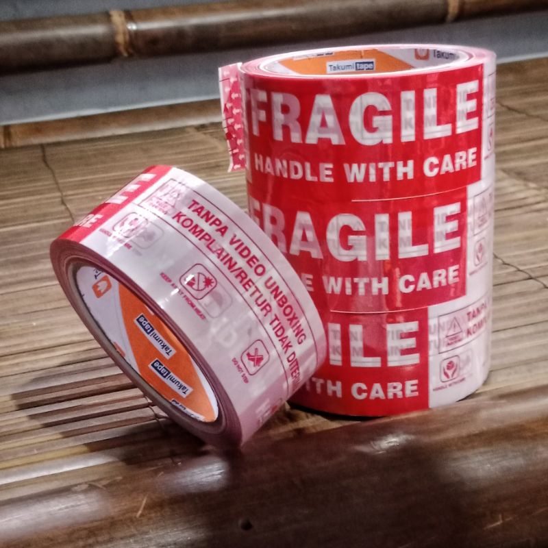 

[X21] Lakban Fragile Video Unboxing 100 YARD 45 mm BC Merah Putih Takumi Tape