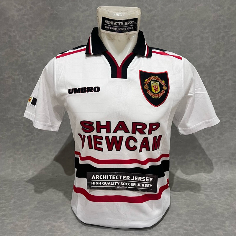 [98/99] Jersey Baju Bola Machester United Man Utd MU AWAY PUTIH WHITE Treble Winners 98/99 1998 1999