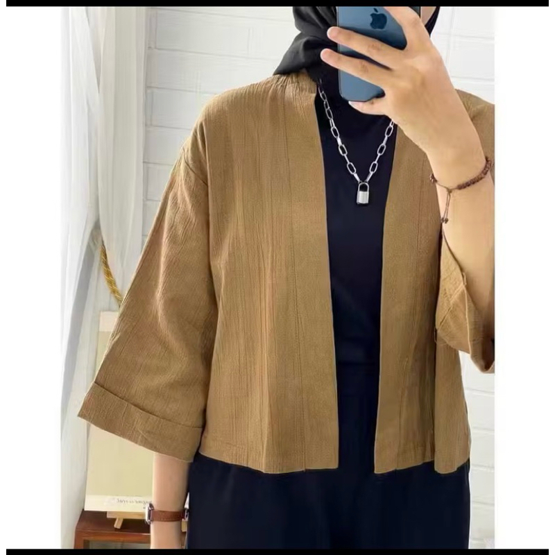 AOURORA BLAZER CROP LINEN RAMI MODIS