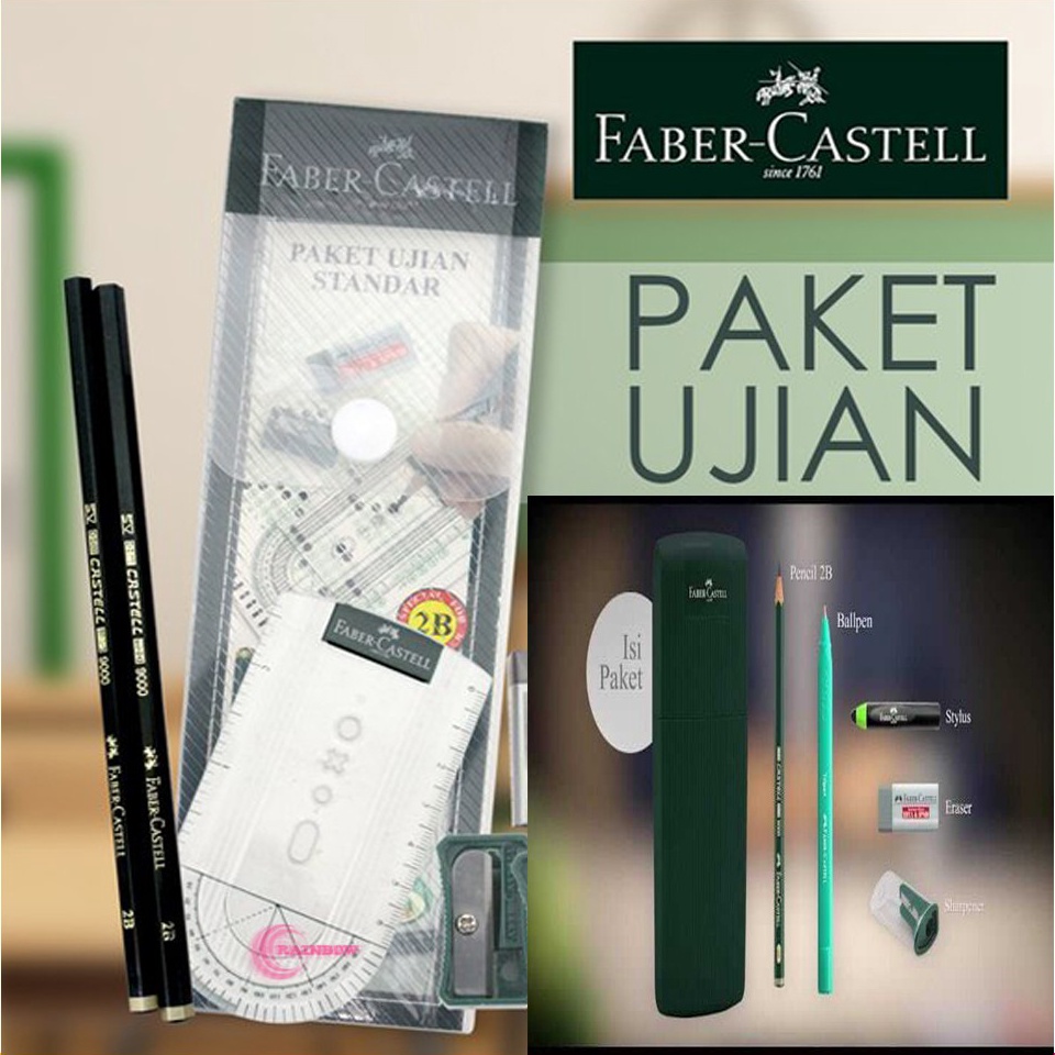 

Produk Ngetrends 1 Set Paket Ujian Standar Faber Castell Pensil 2B Rautan Penghapus Penggaris Kertas LJK