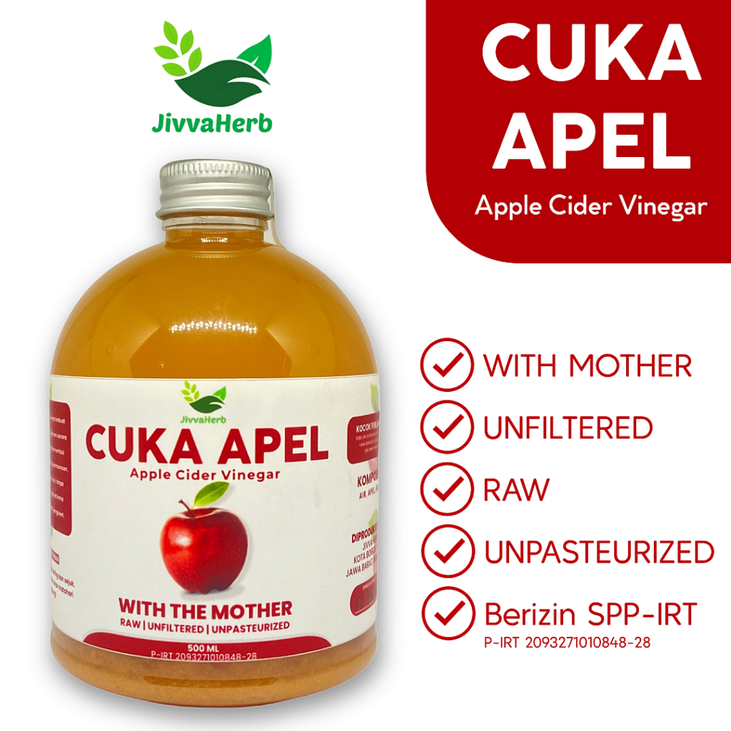 

JIVVA HERB - Cuka Apel / Apple Cider Vinegar with Mother / ACV / Minuman Diet & Kesehatan
