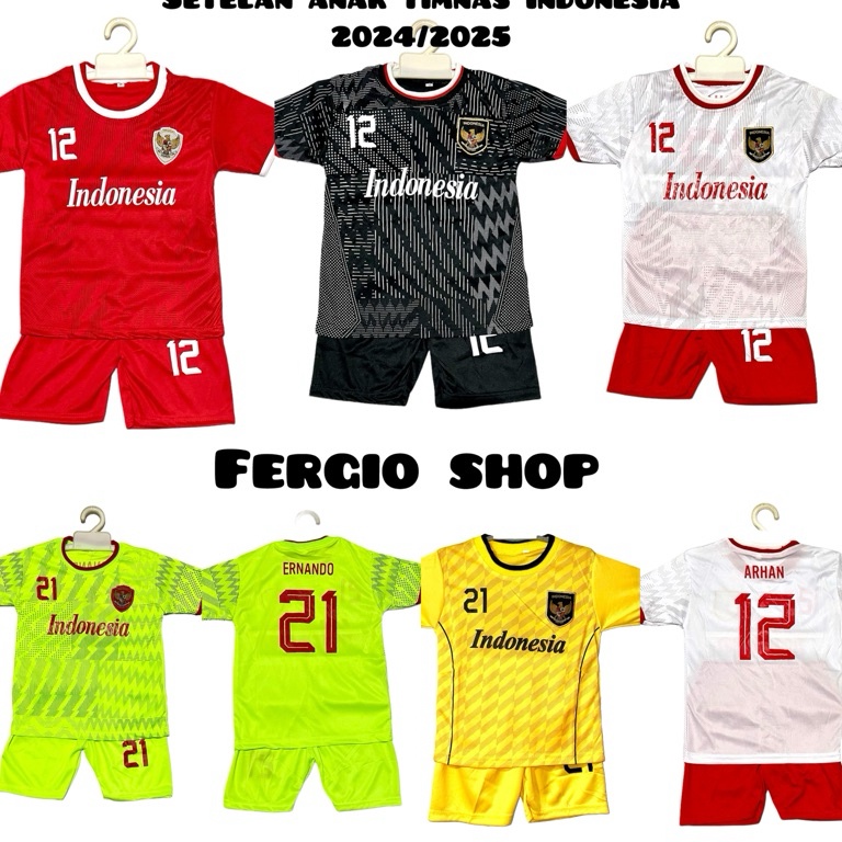 Paling Unik setelan baju anak TIMNAS INDONESIA baju bola anak Timnas indonesia setelan baju bola ana
