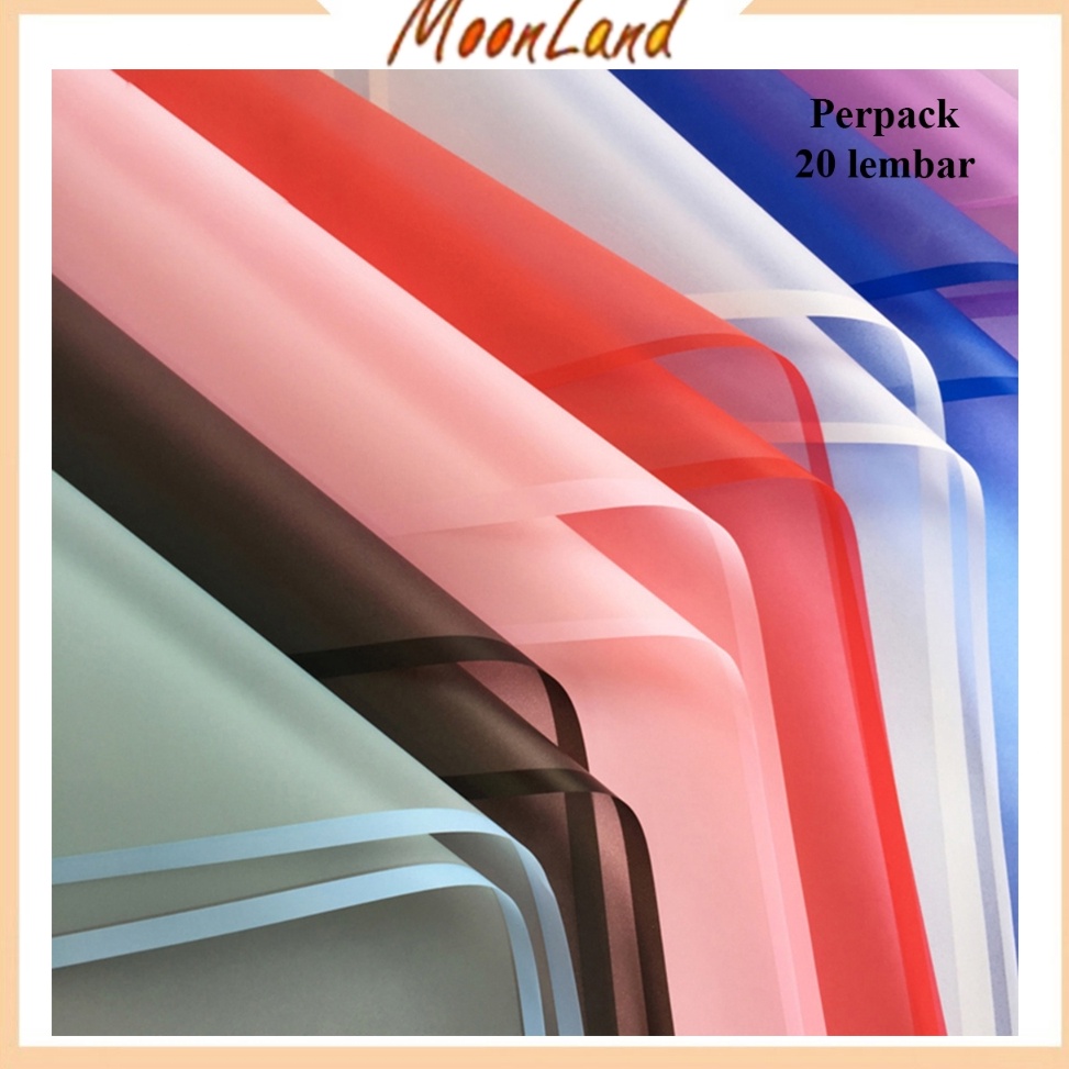 

Kejutan Murah 2 Lembar Kertas Buket Bunga Wrapping Paper Cellophane List Transparant Perpack Kb5