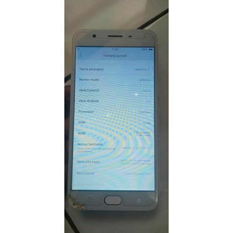 oppo f1s ram 4/32..minus lcd retak tapi sentuh aman..