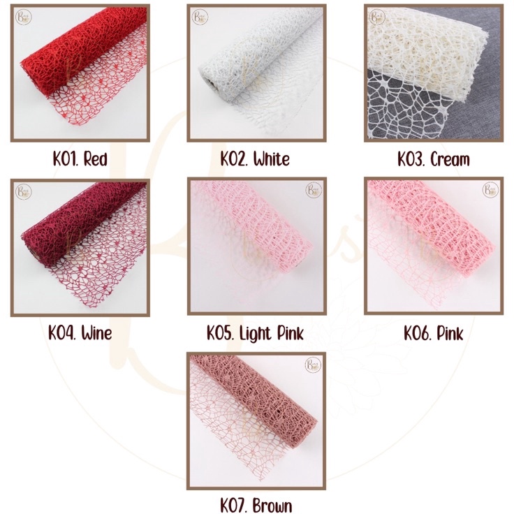 

Diskon Dasyat Kertas Jaring Buket Bunga 1 Roll Korean Jaring Spider Roll Mesh Polynet Flower Wrapping Paper Pembungkus Buket Bunga K
