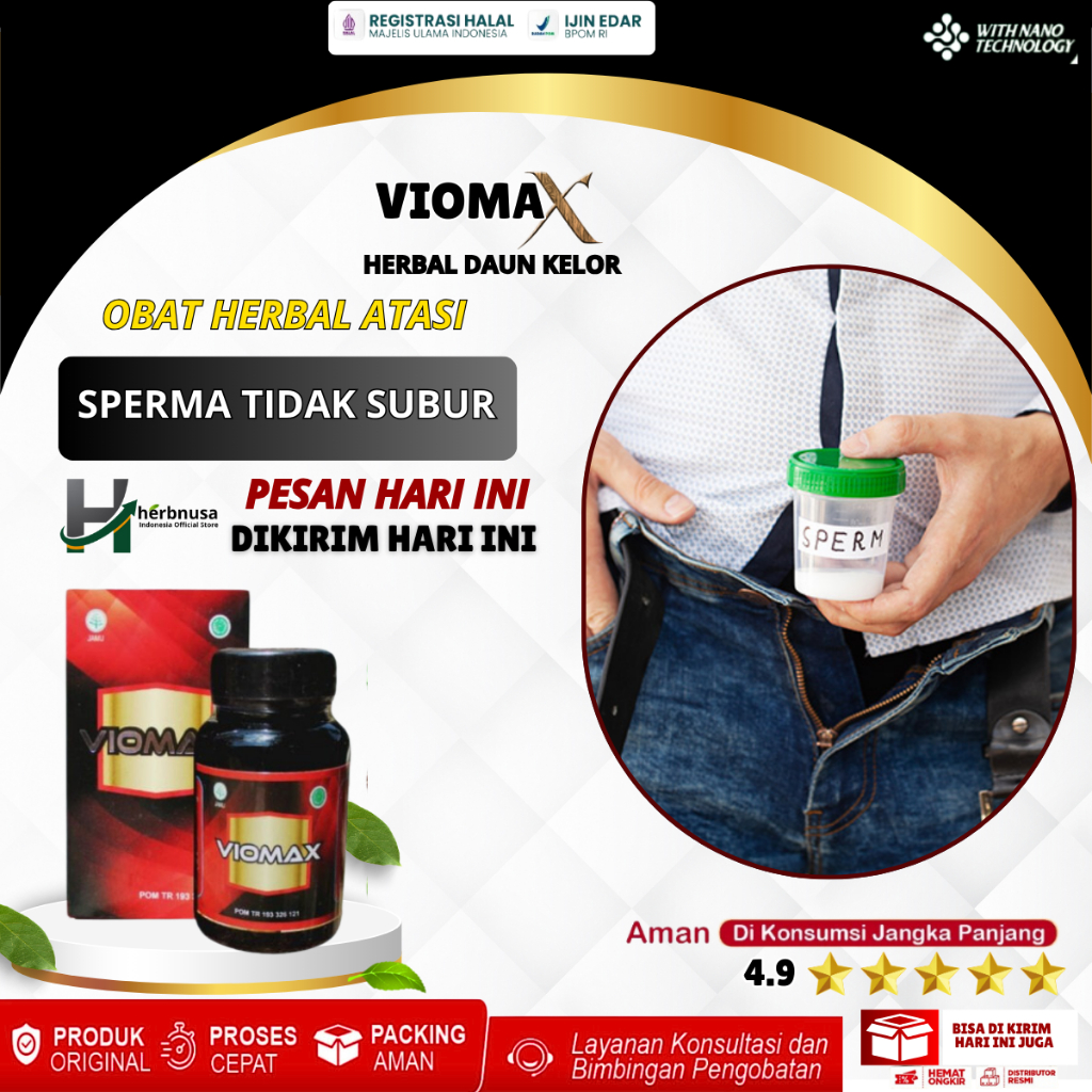 Obat Pengental Air Mani Encer Tidak Mengandung Sperma Kental Azoospermia VIOMAX Original Ekstrak Dau