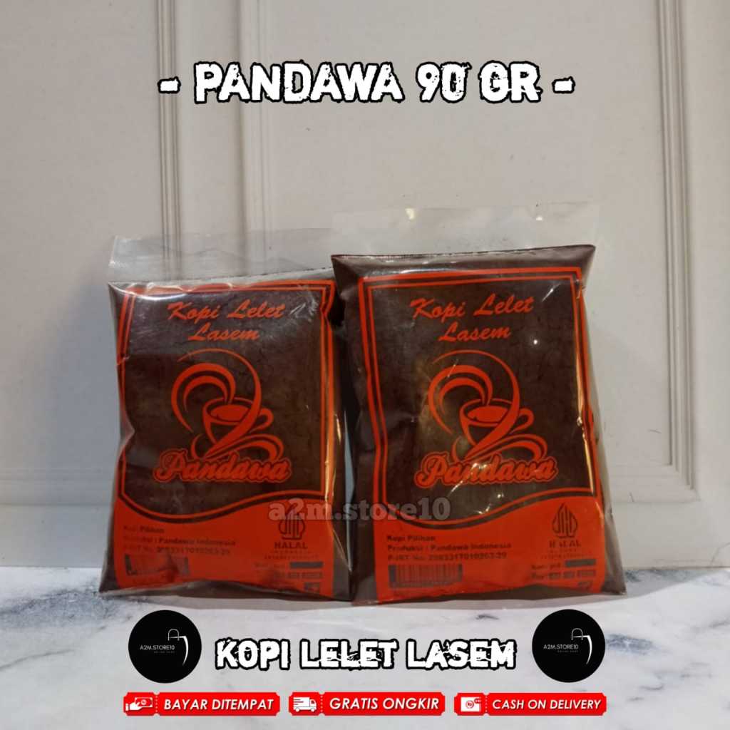 

KOPI LELET LASEM PANDAWA | KOPI HITAM PREMIUM | TERLARIS 90 GRAM | VIRAL TERMURAH HARGA PROMO