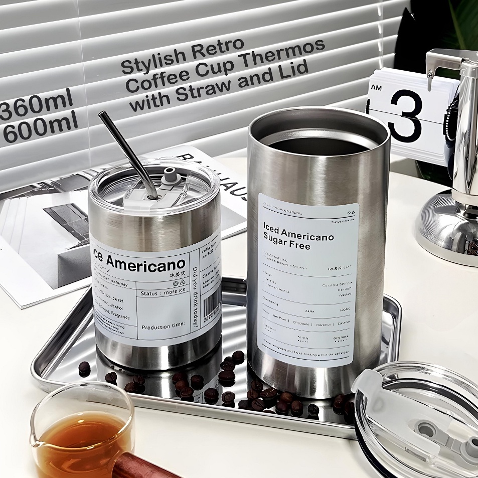 g Kopi Stainless Steel  Sedotan 6ml Botol Minum Termos Kopi Ice and 113 19