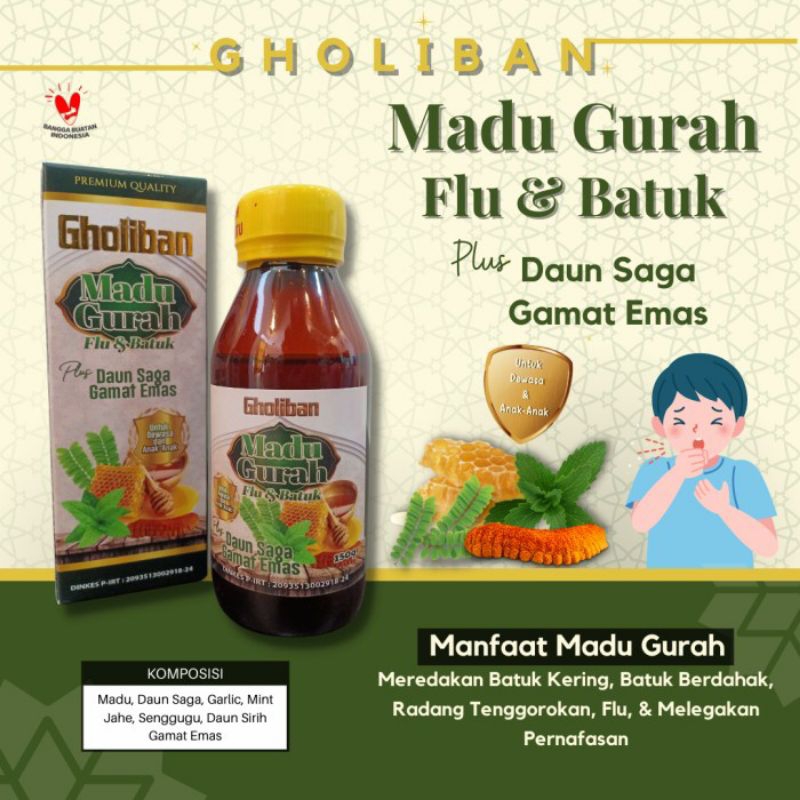 

Madu Gurah Flu dan Batuk 150gr