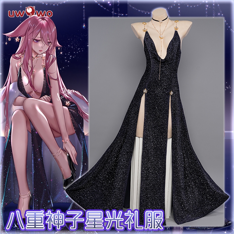 【Uwowo】Genshin Impact cosplay Yae Miko cosplay Costume and Yae Miko Wig