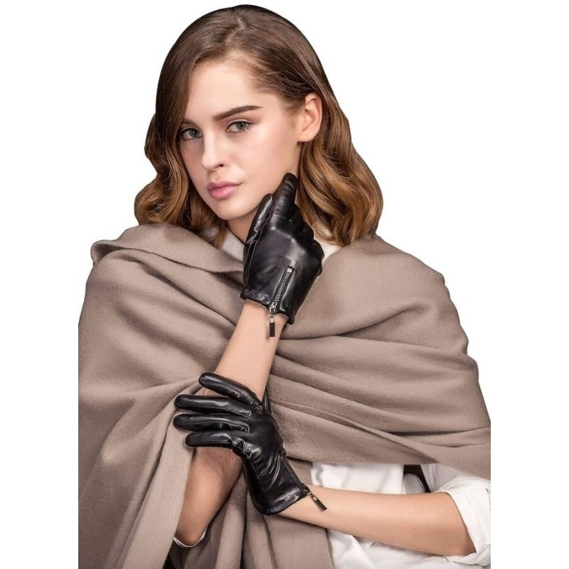 Sarung Tangan Fashion wanita * Sarung Tangan Kulit Fashion Wanita  * Sarung Tangan Kulit Restleting