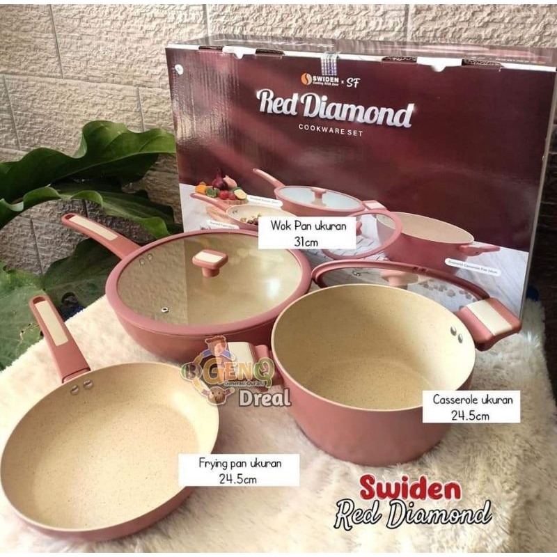 swiden red diamond #tefloncantik #teflonbagus #teflonbesar #teflonmurah