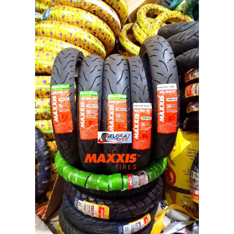 Ban Tubeless Maxxis 80/80-17,90/80-17,100/80-17 victra greendevil ban montor ring 17 ban 80/80-17 ba