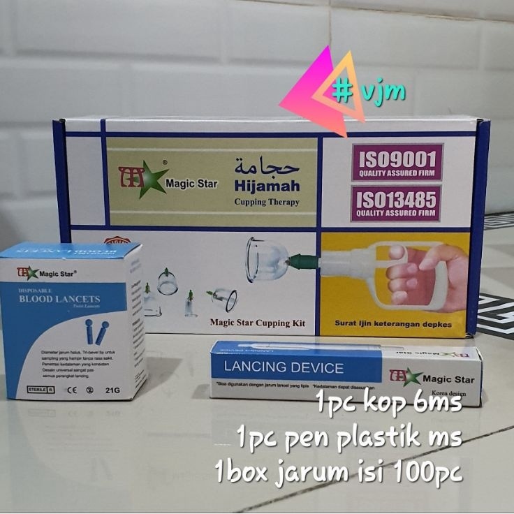 Paling Top  Paket Murah kop pen dan jarumAlat Bekam 1x6 Magic star Original