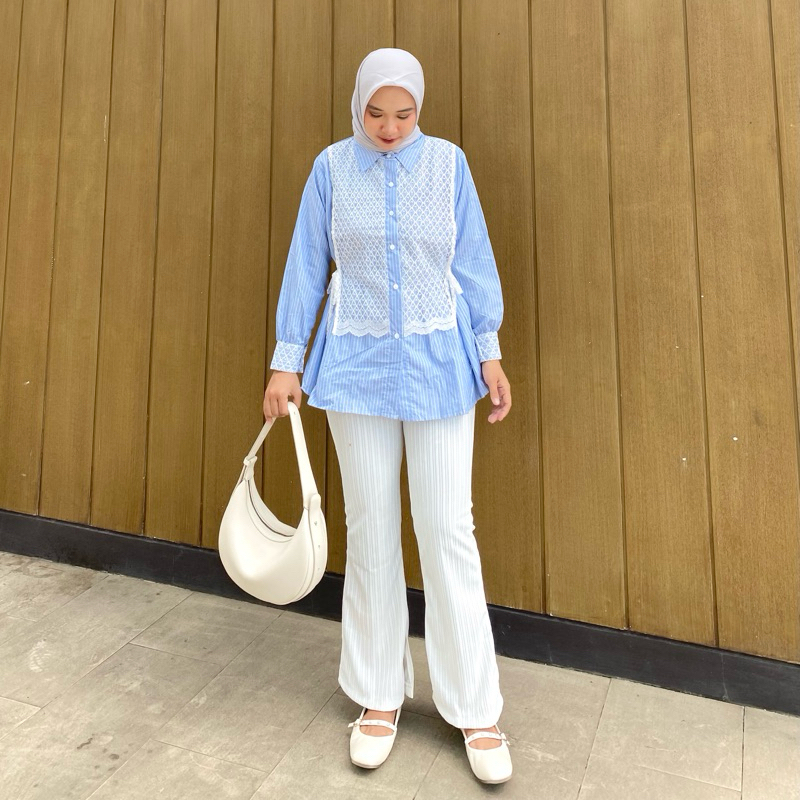 Termurah Dimifashion.Id Meluna One Set(Atasan+Celana+Hijab) Outfit/One Set Kondangan