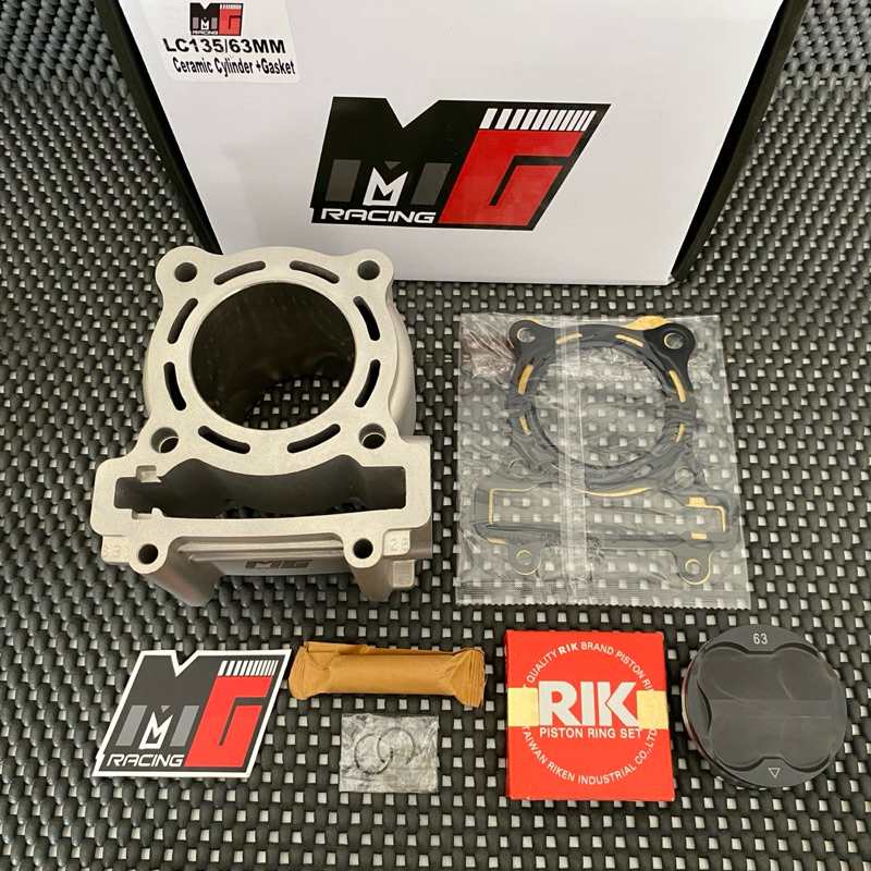 blok mx vixion 63 ceramic piston fjn anodize forged ring rik mg Racing