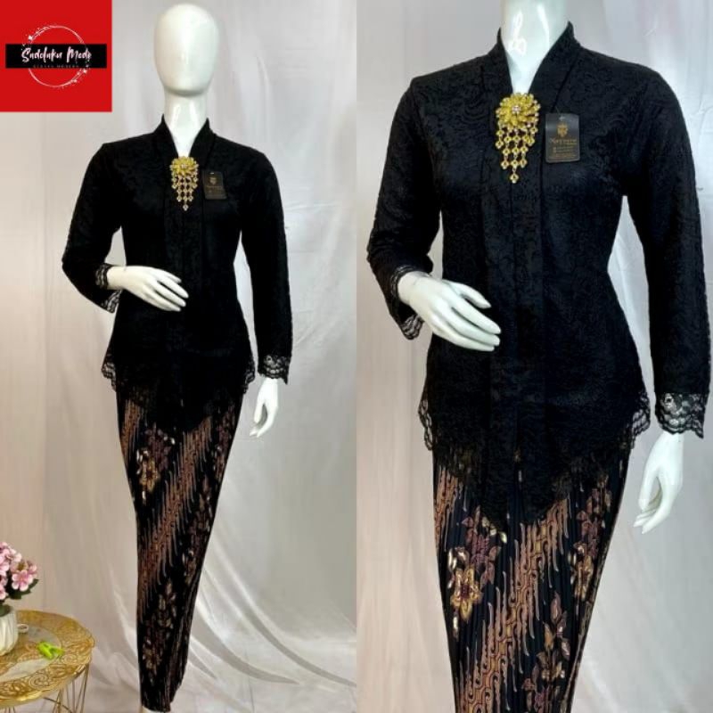 SM Kebaya Brokat Setelan Kebaya Kartini Brokat Kebaya Modern Set Kebaya Wisuda Hijab Atasan Kebaya M