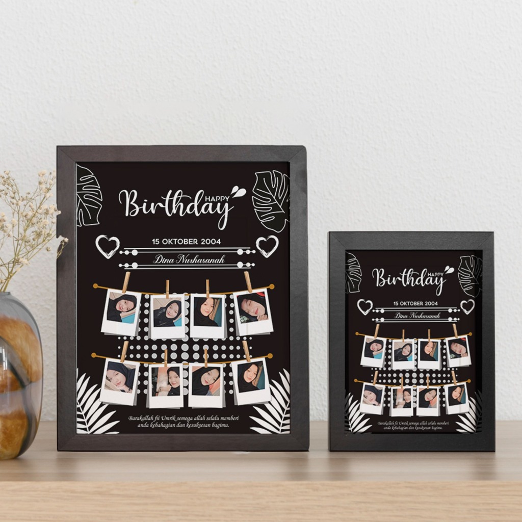 SATU HARI JADI  Kado ulah tahun frame foto bingkai kado wisuda/ frame gift ultah/kado anniversary/ka