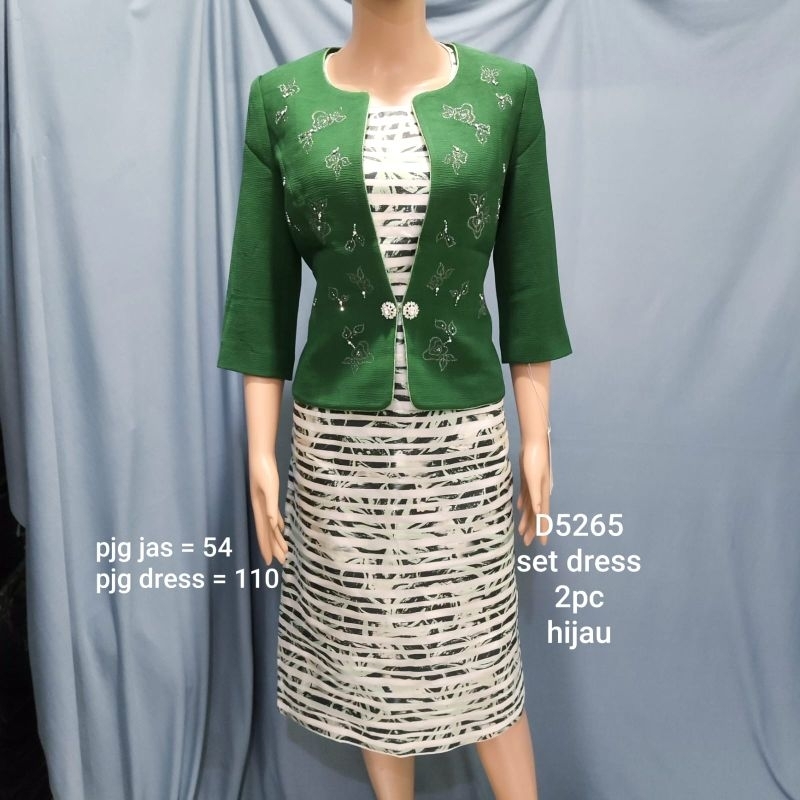 setelan dress DRAGON 5265 hijau