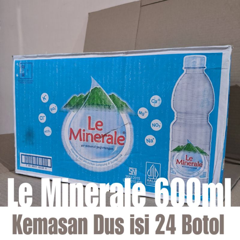 

AIR MINERAL LE MINERALE 600ml KEMASAN DUS ISI 24 BOTO