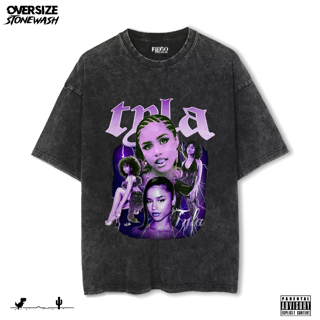 Fiego "TYLA" | Premium Oversize T-Shirt | Stone Wash