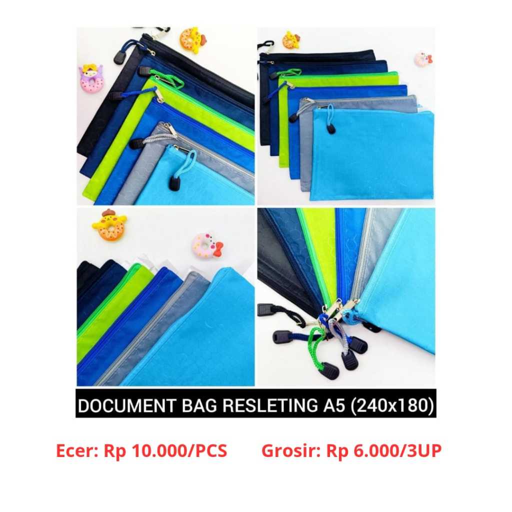 

Document Bag dengan resleting A5