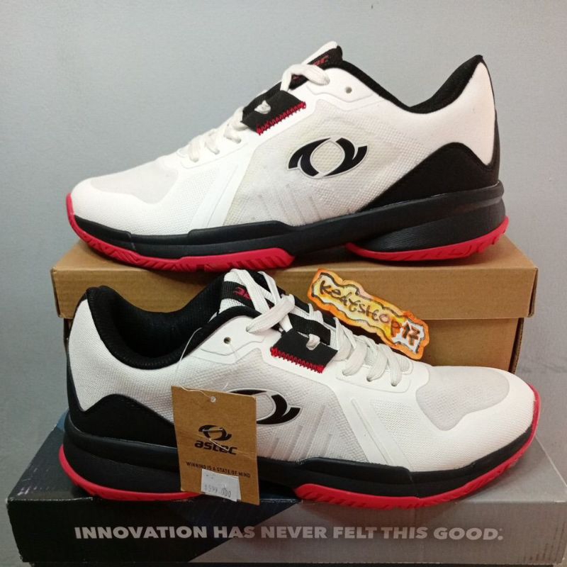 Sepatu Badminton Astec Igor badminton white black original