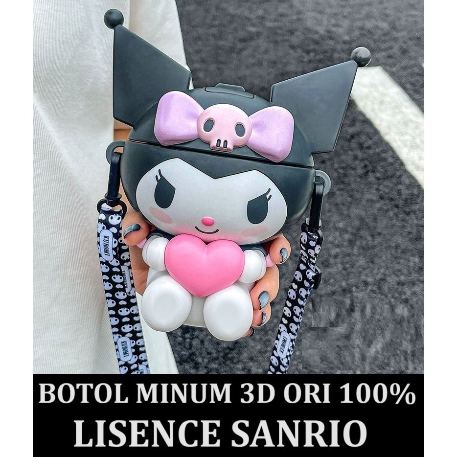 2025 Botol Minum LIMITED EDITION Kuromi Premium 3D model sedotan super mewah bahan berkualitas anak 