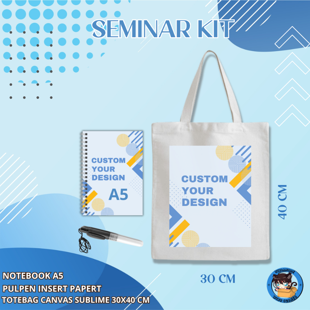 

Paket Seminar Kit / Goodie Bag / souvenir / totebag canvas premium / hadiah