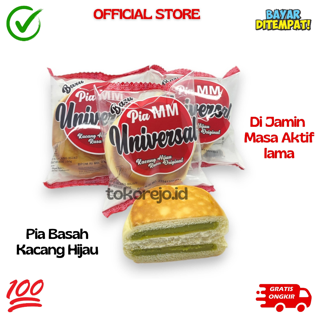 

10 Psc Pia Halal Rasa Original / Pia Kacang Hijau Mm Universal