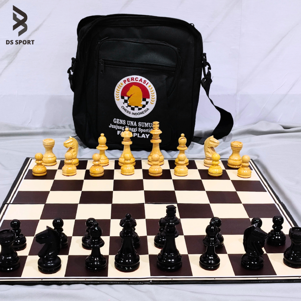 CATUR PERCASI Papan Lipat TAS | Catur Set + Tas