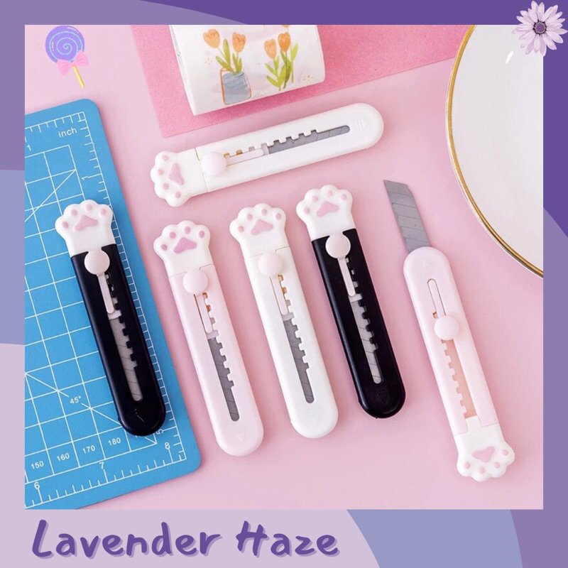 

LH♡ Cutter Mini Bentuk Paw Kucing Lucu / Mini Cutter Paw Cat Aesthetic / Pemotong Kertas Mini Unik
