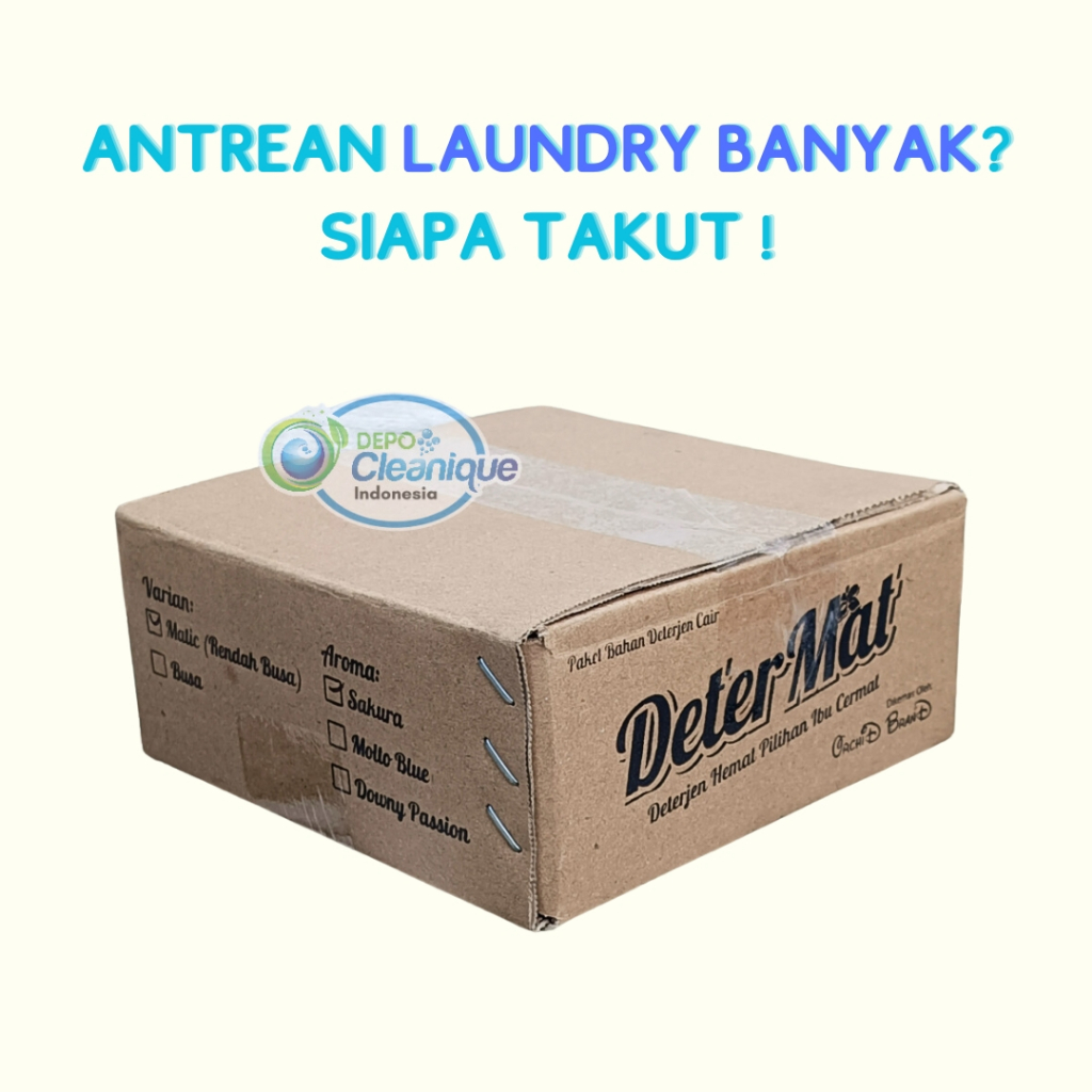 Determat Matic Bahan Biang Sabun Cuci Pakaian Laundry Jadi 20 Liter