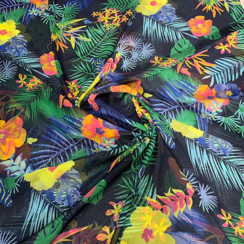 kain sifon motif - chiffon premium - kain ceruti motif bunga - kain kebaya sifon - kain dress sifon 