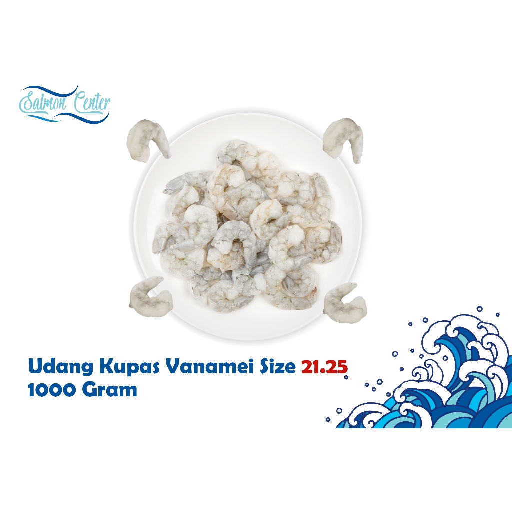 

Udang Kupas Vanamei Size ./ Bersih Peeled and Deveined/ Glazing 20%