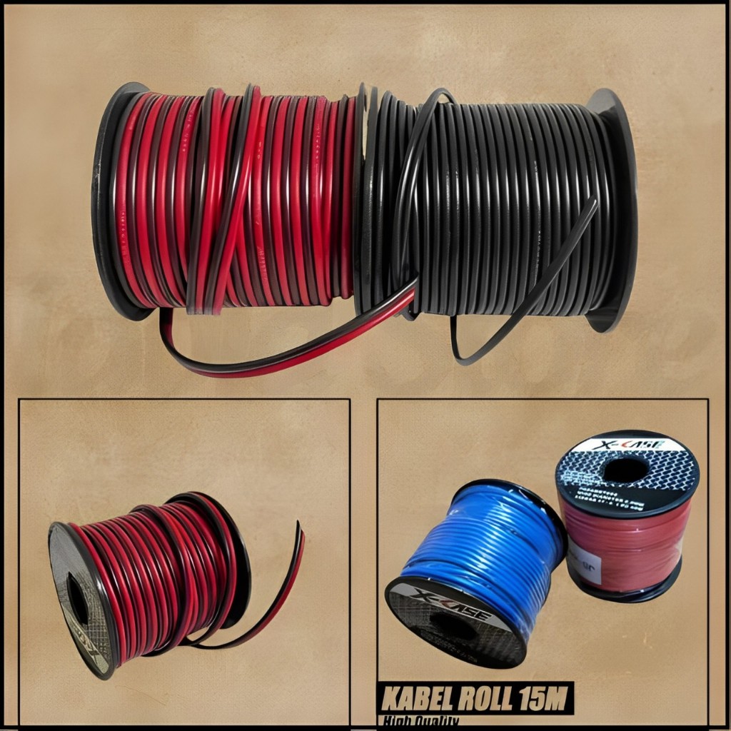 GULUNGAN KABEL ROLL KABEL LISTRIK SERABUT TEMBAGA KUNINGAN MULTIFUNGSI MOTOR MOBIL - KABEL  LISTRIK