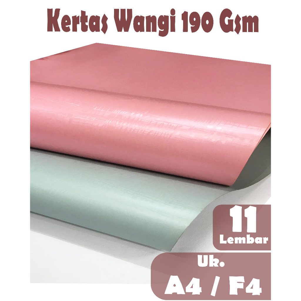 

KERTAS WANGI 80 GSM UKURAN A4 / F4 WARNA PINK , BIRU , 11 LEMBAR