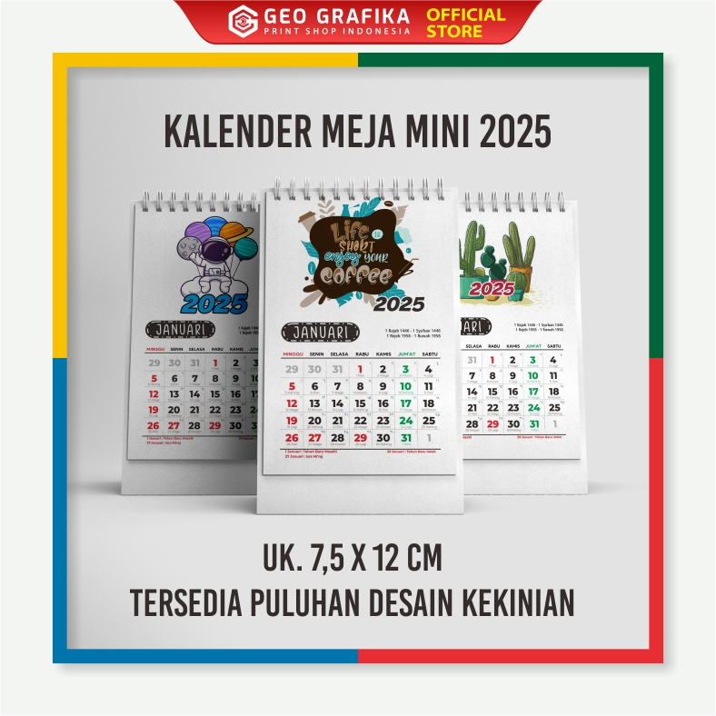 

Kalender Meja Mini Kalender Duduk Mini Tahun 2025 - Geo Grafika