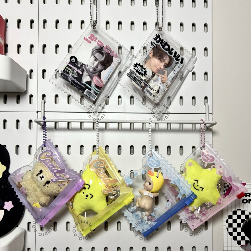 [ READY STOCK ] MINI POUCH CANDY ZIPLOCK ZIPPER CAHOL CARD HOLDER COLLECTIBLE KPOP POPMART SONNY ANG