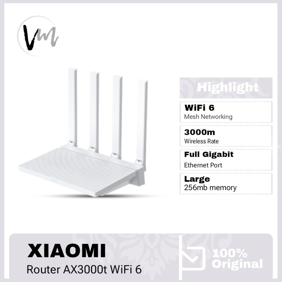 Xiaomi Router AX3000T WiFi 6 Dual-Band OFDMA NFC IPTV Secure 2.4/5GHz