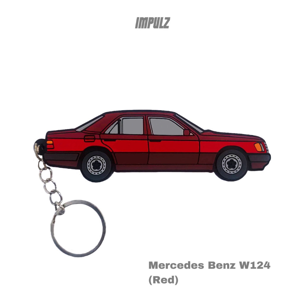 Impulz Keychain / Gantungan Kunci – Mercedes Benz W124 (Red)