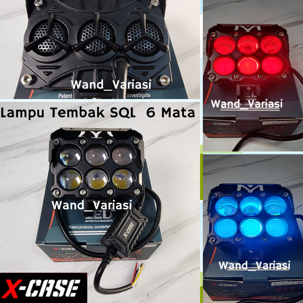 Lampu Tembak SQL 6 Mata+Kipas Xcase-Lampu Tembak Sorot 6 Mata Plus Kipas-Lampu Tembak Senja Plus Bal