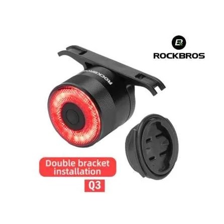 LAMPU BELAKANG SEPEDA ROCKBROS Q3 SMART BIKE TAIL LIGHT WATERPROOF