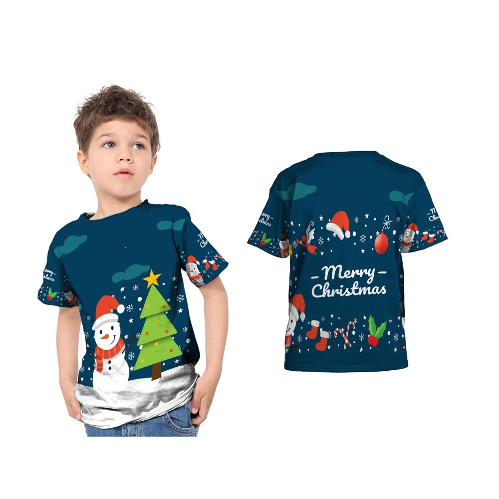 Kaos Natal | Kaos Baju Jersey Anak Merry Christmas | Baju Anak Merry Christmas 2024