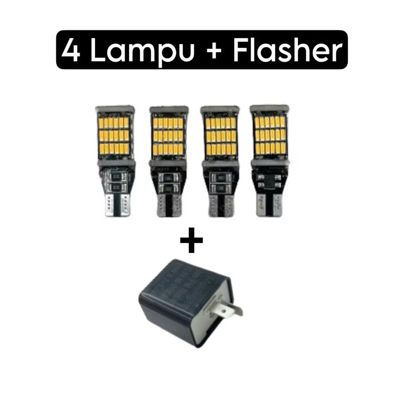 Paket Lampu Sen Sein Dajjal dan Flaser Relay Sein Sen Kedip 45 LED Super Terang Motor